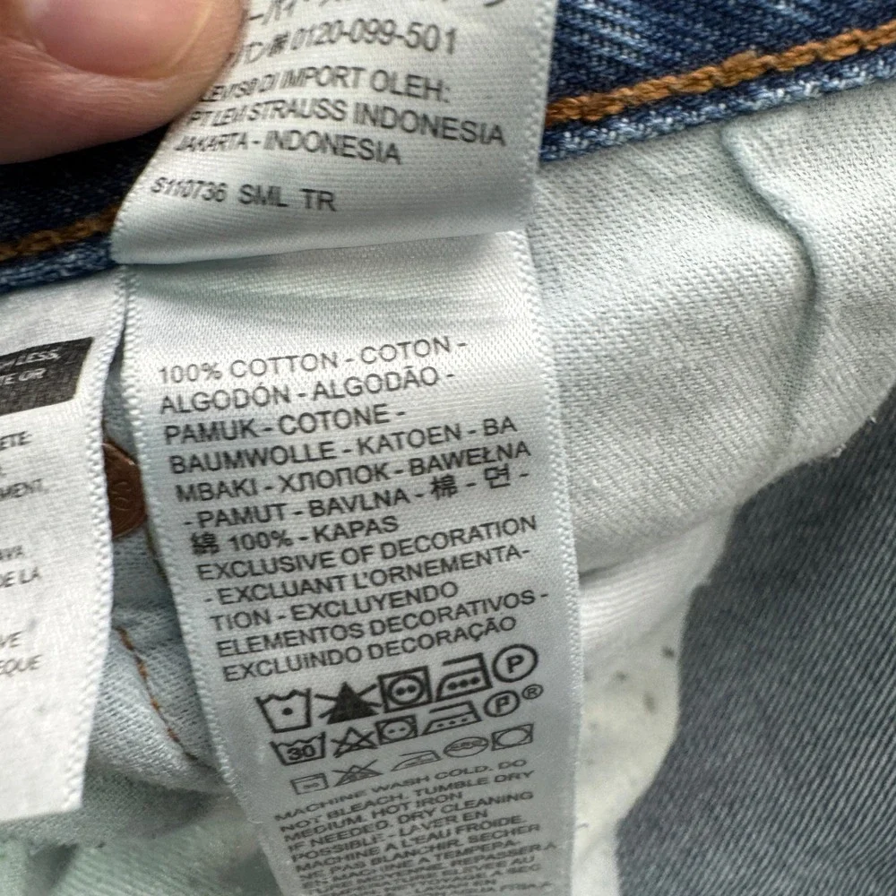 Levi's 501 Original Fit Jeans Mens 38x30 Blue Straight Leg Denim‎ Workwear